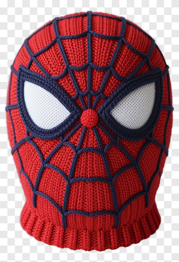Knitted Spider-Man Mask PNG
