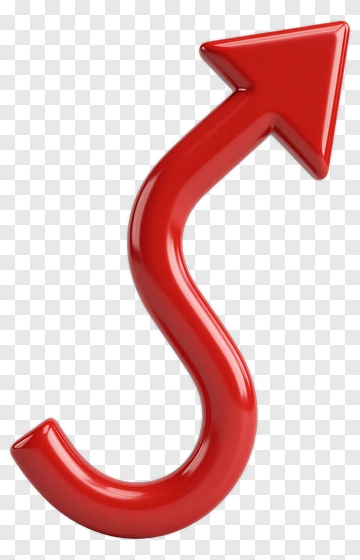 Red 3D Arrow PNG