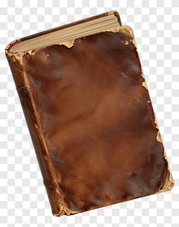 Vintage Leather Bound Book PNG