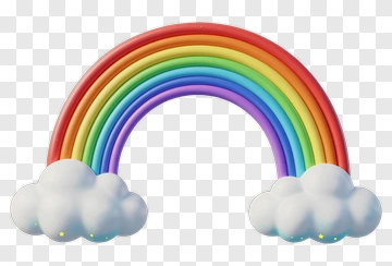 Rainbow With Clouds PNG