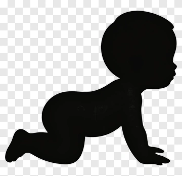 Baby Crawling Silhouette PNG