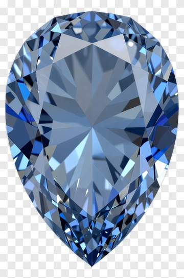 Pear-Shaped Blue Diamond PNG