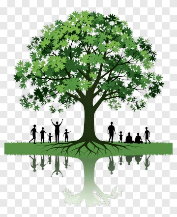 Family Under A Tree PNG
