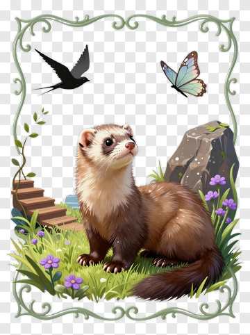 Ferret In Nature PNG