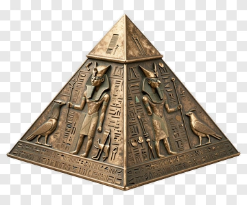 Ancient Egyptian Pyramid With Pharaoh Relief PNG