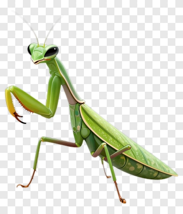 Praying Mantis In Detailed 3D Render PNG