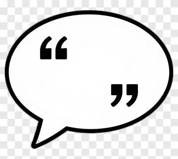 Speech Bubble With Quote Marks PNG