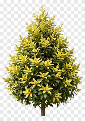 Tree With Yellow Flowers PNG