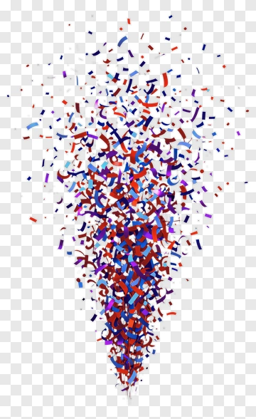 Red Blue Purple Confetti Explosion PNG