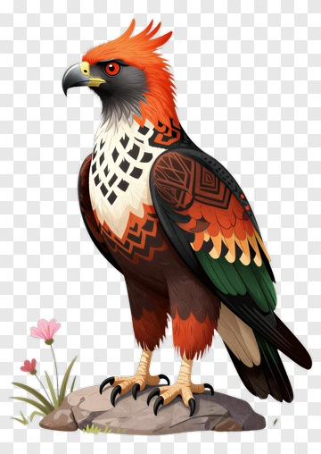 Majestic Eagle Perched On Rock PNG