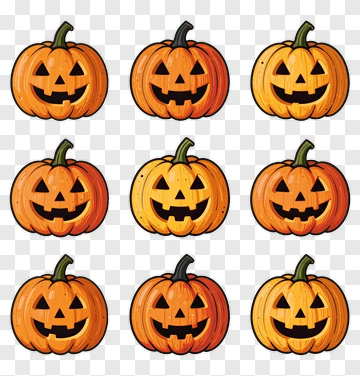 Cartoon Jack-o'-lanterns PNG