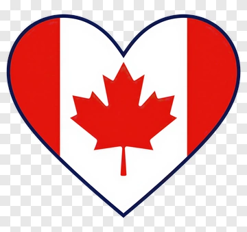 Heart Shaped Canadian Flag PNG