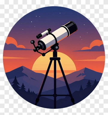 Telescope On Tripod PNG