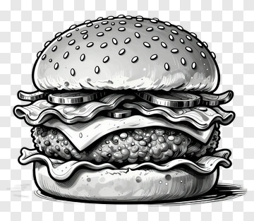 Hand-drawn Hamburger PNG