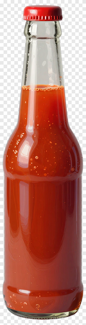 Hot Sauce In Glass Bottle PNG