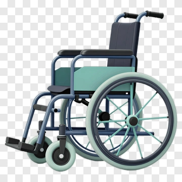 Modern Wheelchair In Teal And Blue PNG