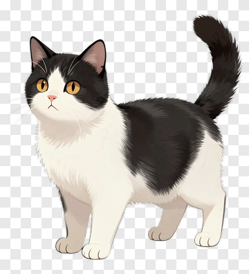 Black And White Cat PNG
