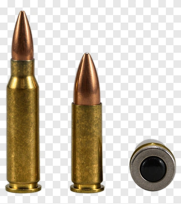 Three Bullets With Copper And Brass Casings PNG