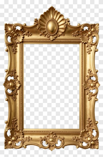 Ornate Gold Mirror PNG