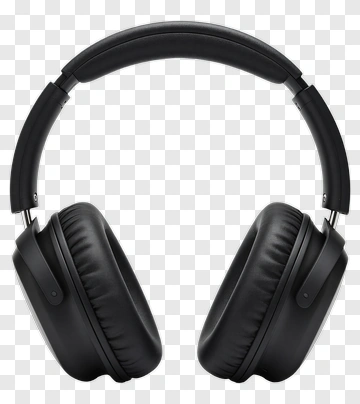 Black Over-Ear Headphones PNG
