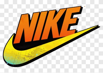 Nike Logo With Orange And Yellow Gradient PNG