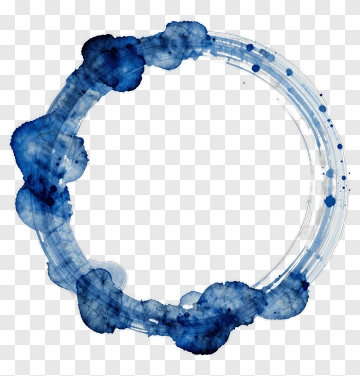 Blue Ink Circle PNG