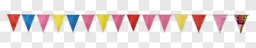 Colorful Party Banner With Triangle Flags PNG