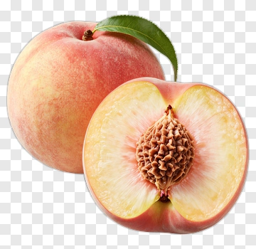 Fresh Peach With Leaf PNG