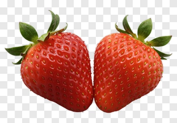 Two Fresh Strawberries PNG