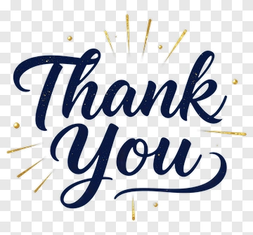 Thank You Message With Gold Sparkles PNG