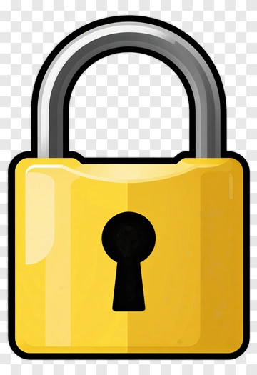 Yellow Padlock Icon PNG