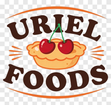 Uriel Foods Logo With Pie And Cherry PNG