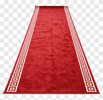 Red Carpet Runner Rug With White Border PNG