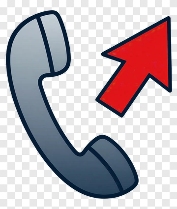 Telephone With Red Arrow PNG