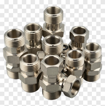 Metal Pipe Fittings With Threaded Joints PNG