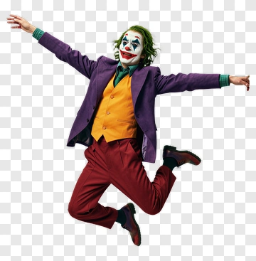Joker Jumping In Mid-Air PNG