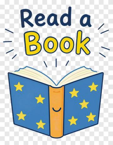 Happy Book With Stars PNG