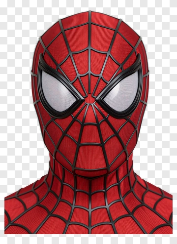 Spider-Man Mask Closeup PNG