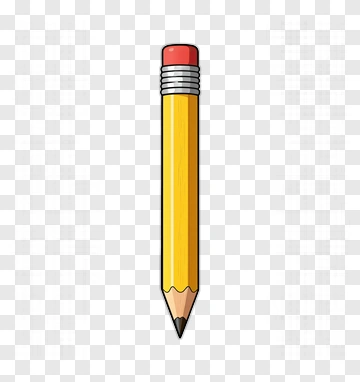 Yellow Pencil With Red Eraser PNG