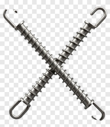 Crossed Metal Springs PNG