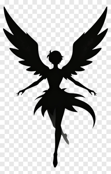 Black Angel Silhouette PNG