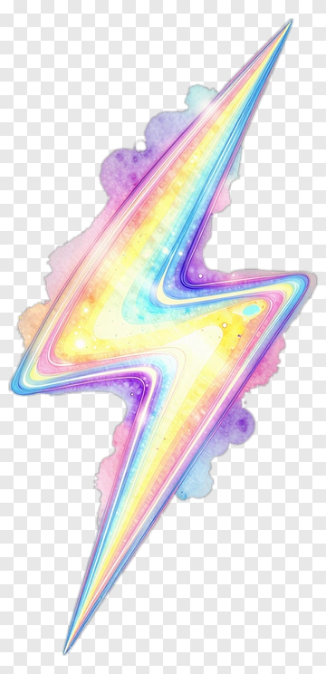 Rainbow Lightning Symbol PNG