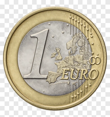 One Euro Coin PNG