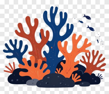 Underwater Coral And Fish PNG