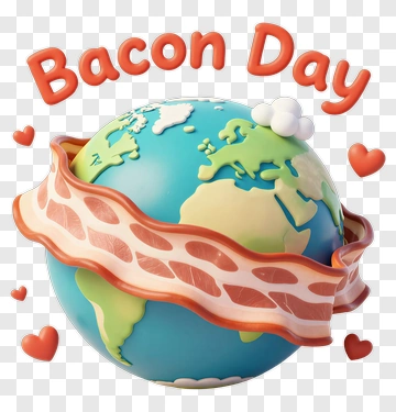 Bacon Day Earth PNG
