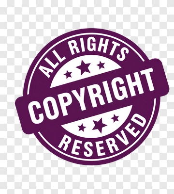 Purple Copyright Stamp With Stars PNG