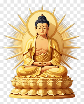 Buddha Statue On Lotus PNG