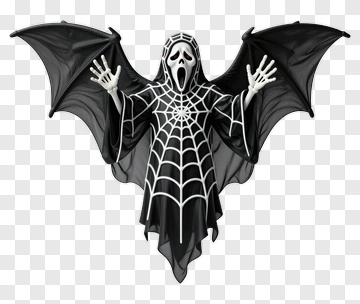 Ghost With Bat Wings Costume PNG