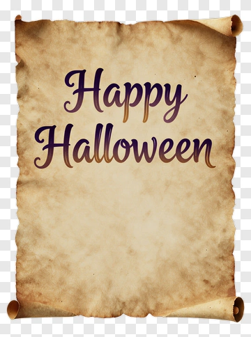 Happy Halloween Scroll Poster PNG