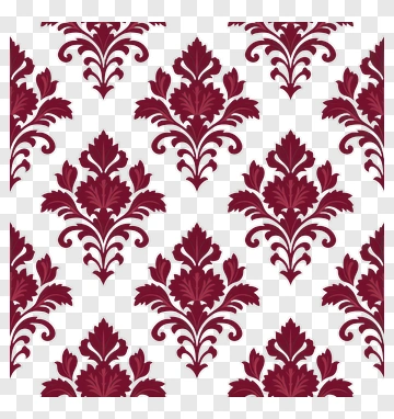 Maroon Damask Pattern PNG
